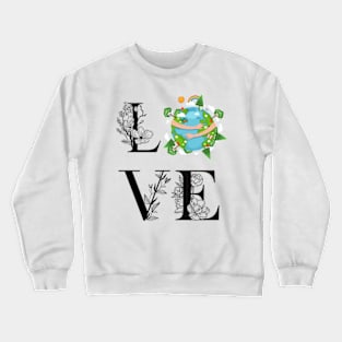 happy funny  earth day 2024 gift april 22 Cute Teacher  Lover Rainbow Crewneck Sweatshirt